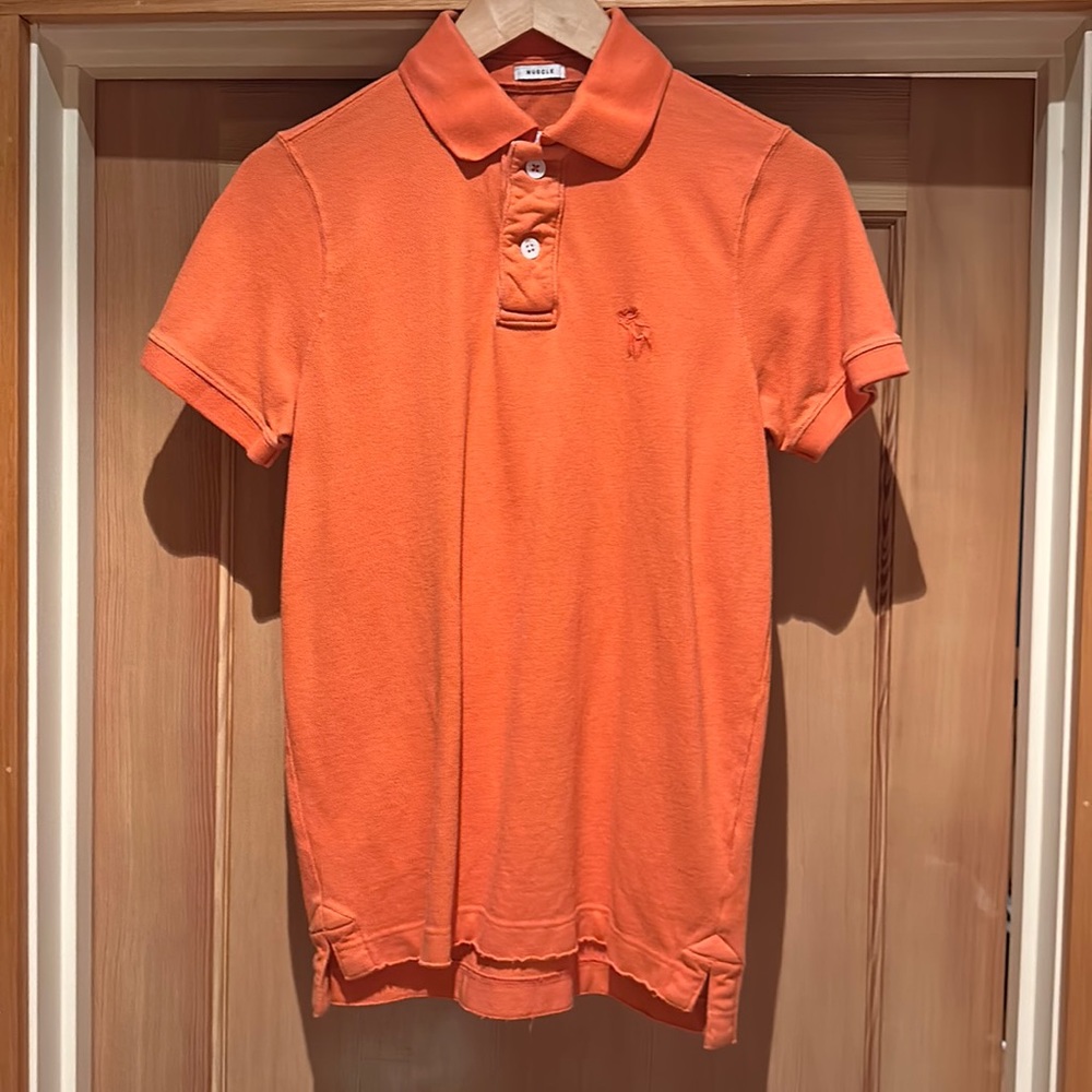Abercrombie & Fitch Men’s Medium Orange Muscle Polo Shirt